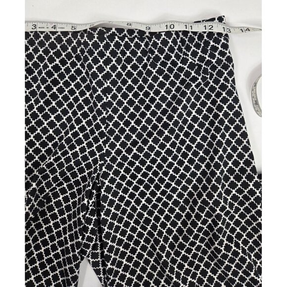 Black &‎ White Geometric Print Womens Pants By AGB XS Y2K Poly Spandex - Picture 4 of 8